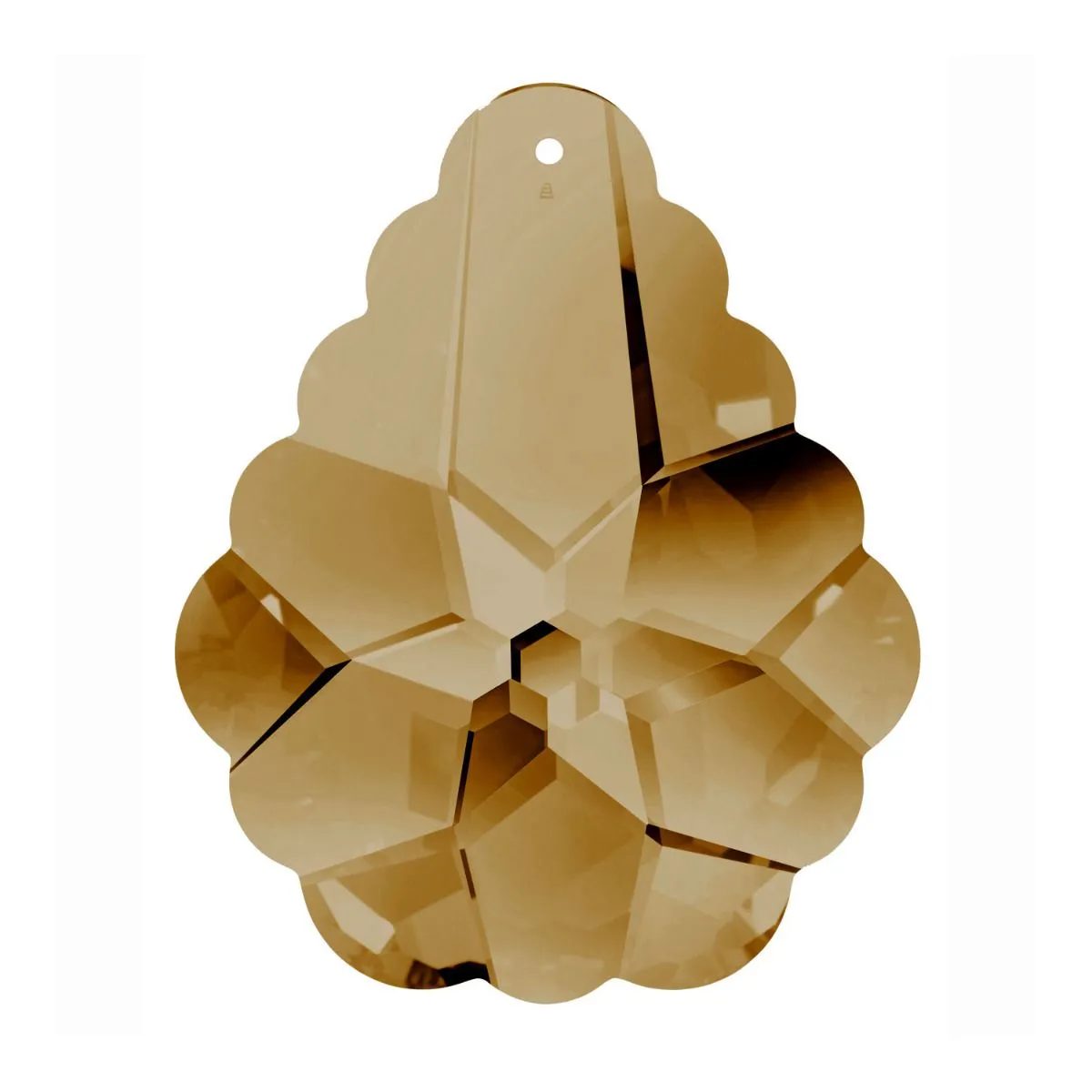 Swarovski Strass Crystal 2.5 inches Golden Teak Arabesque Pendeloque prism