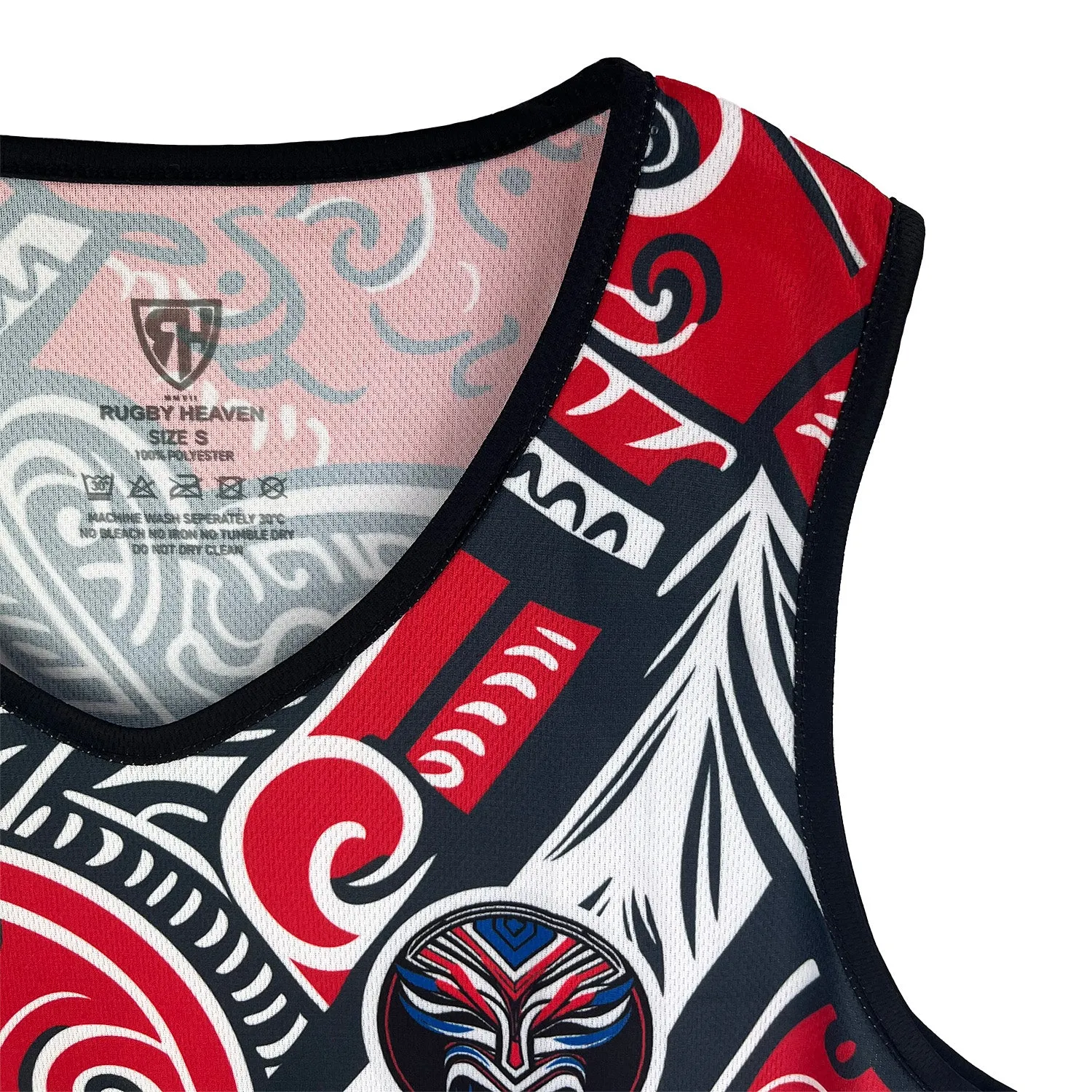 Taiaha Fighting Maoris Mens Rugby Singlet