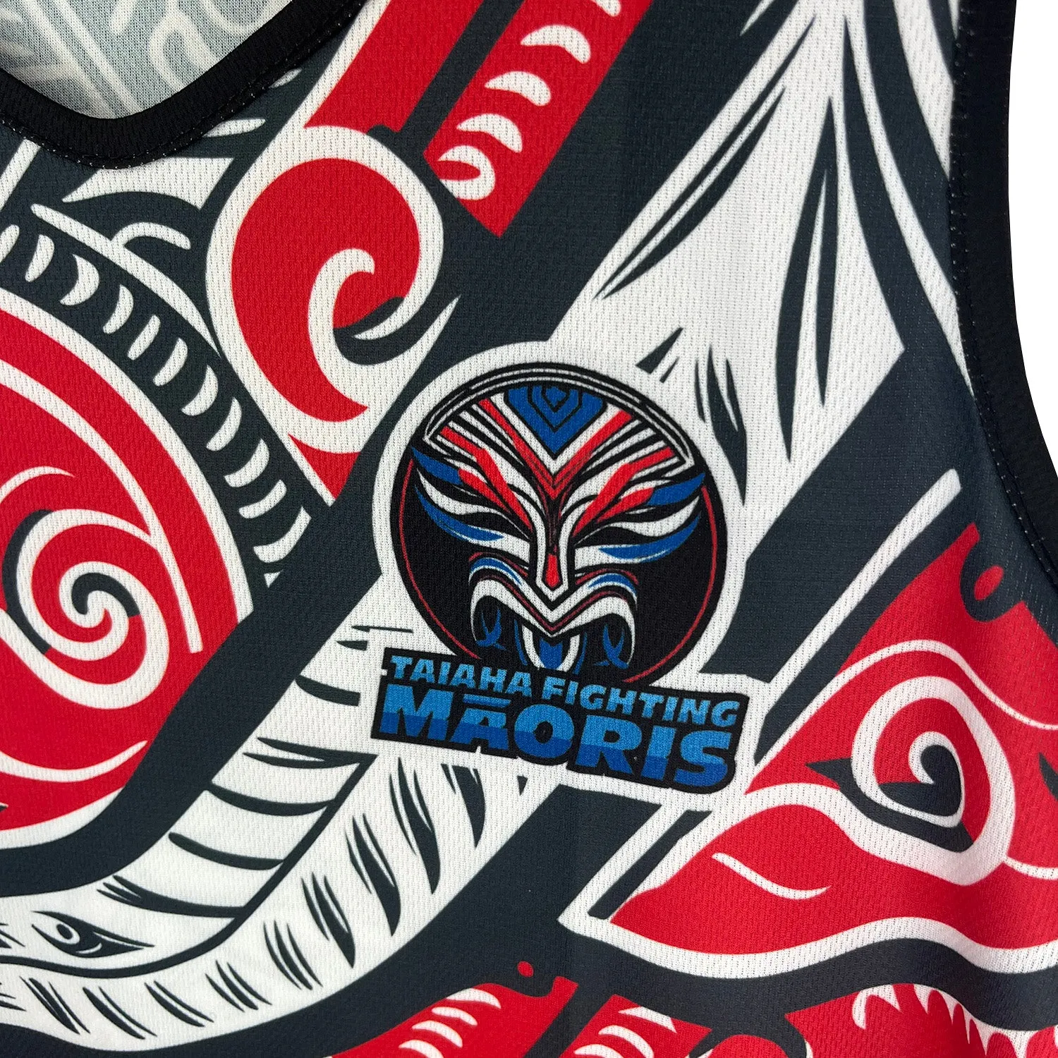 Taiaha Fighting Maoris Mens Rugby Singlet