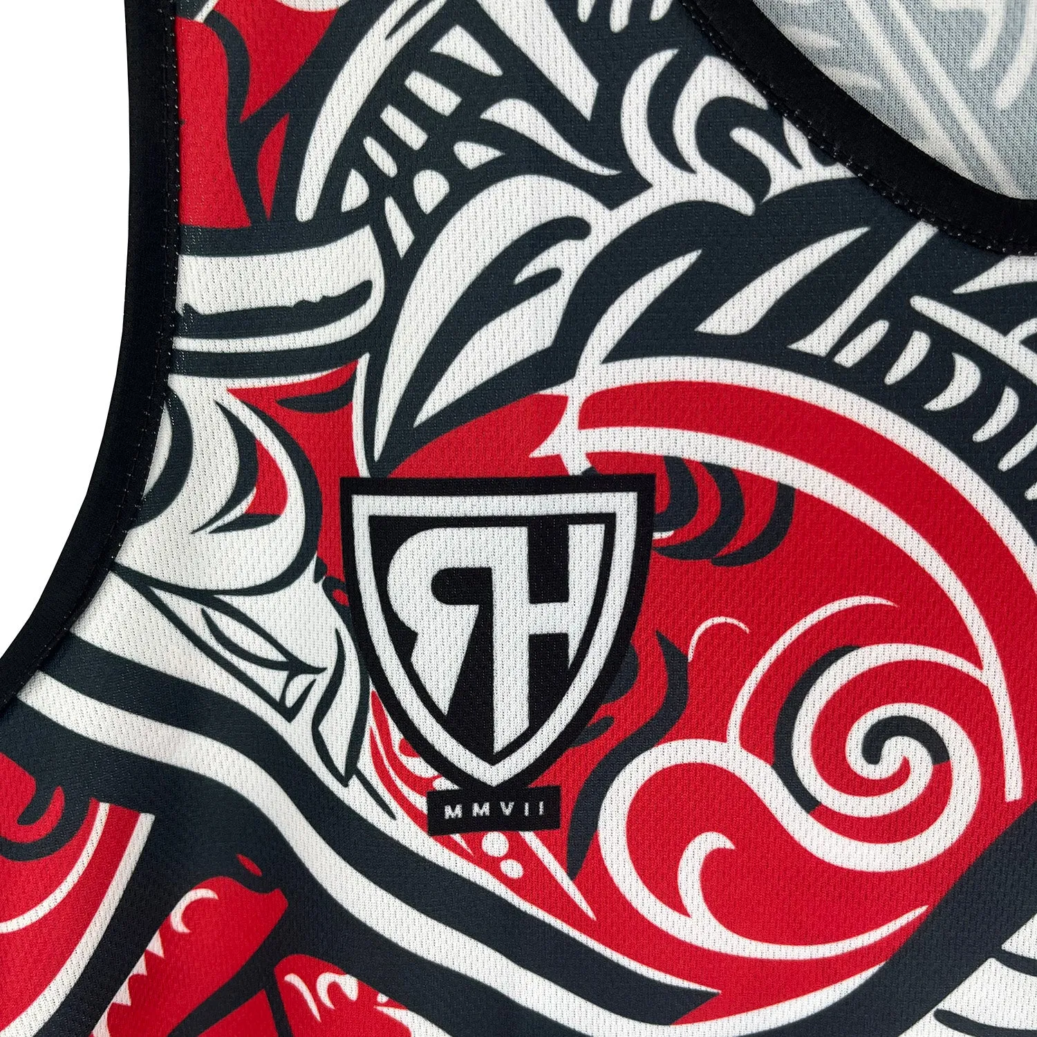 Taiaha Fighting Maoris Mens Rugby Singlet