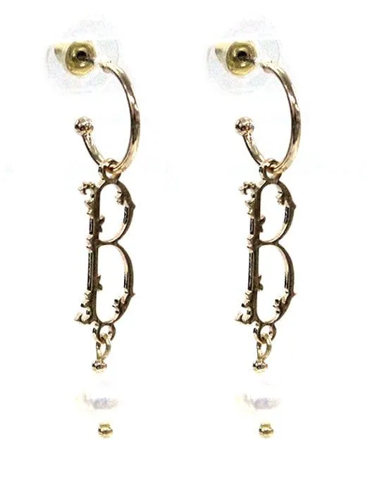 TE9518 Assorted 16 Piece Victorian Initial Dangle Earring Pack