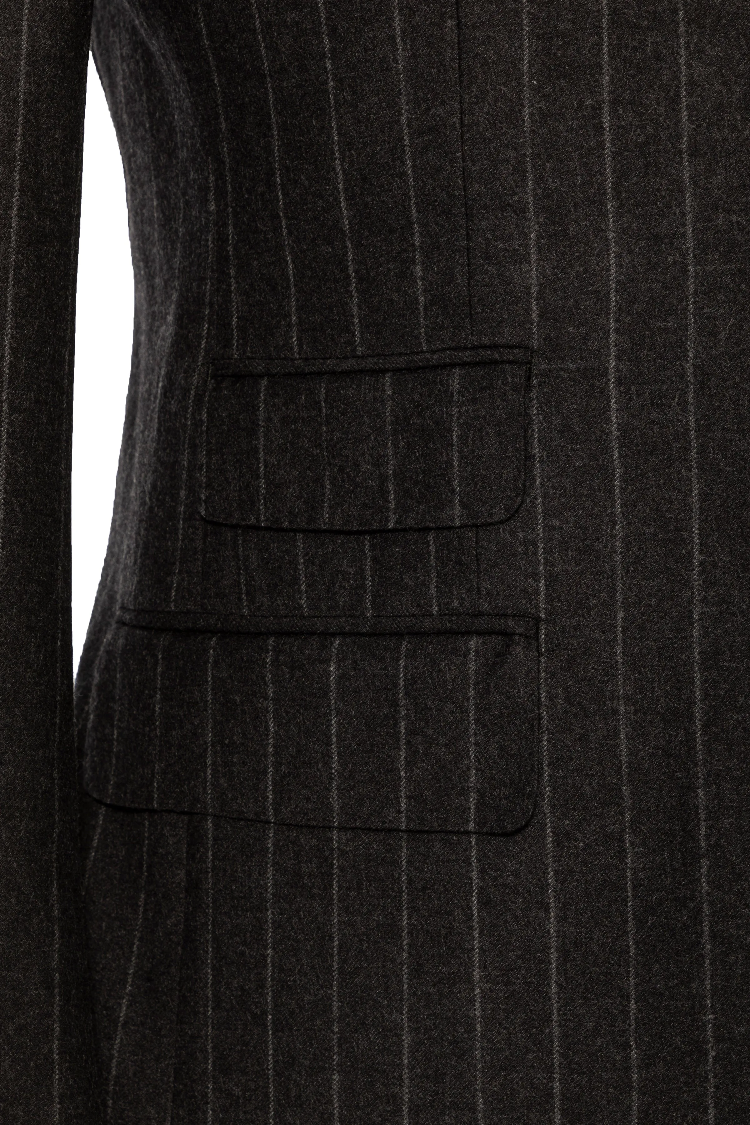 The Armoury by Ring Jacket Model 3A Grey Dormeuil Flannel Chalkstripe Suit