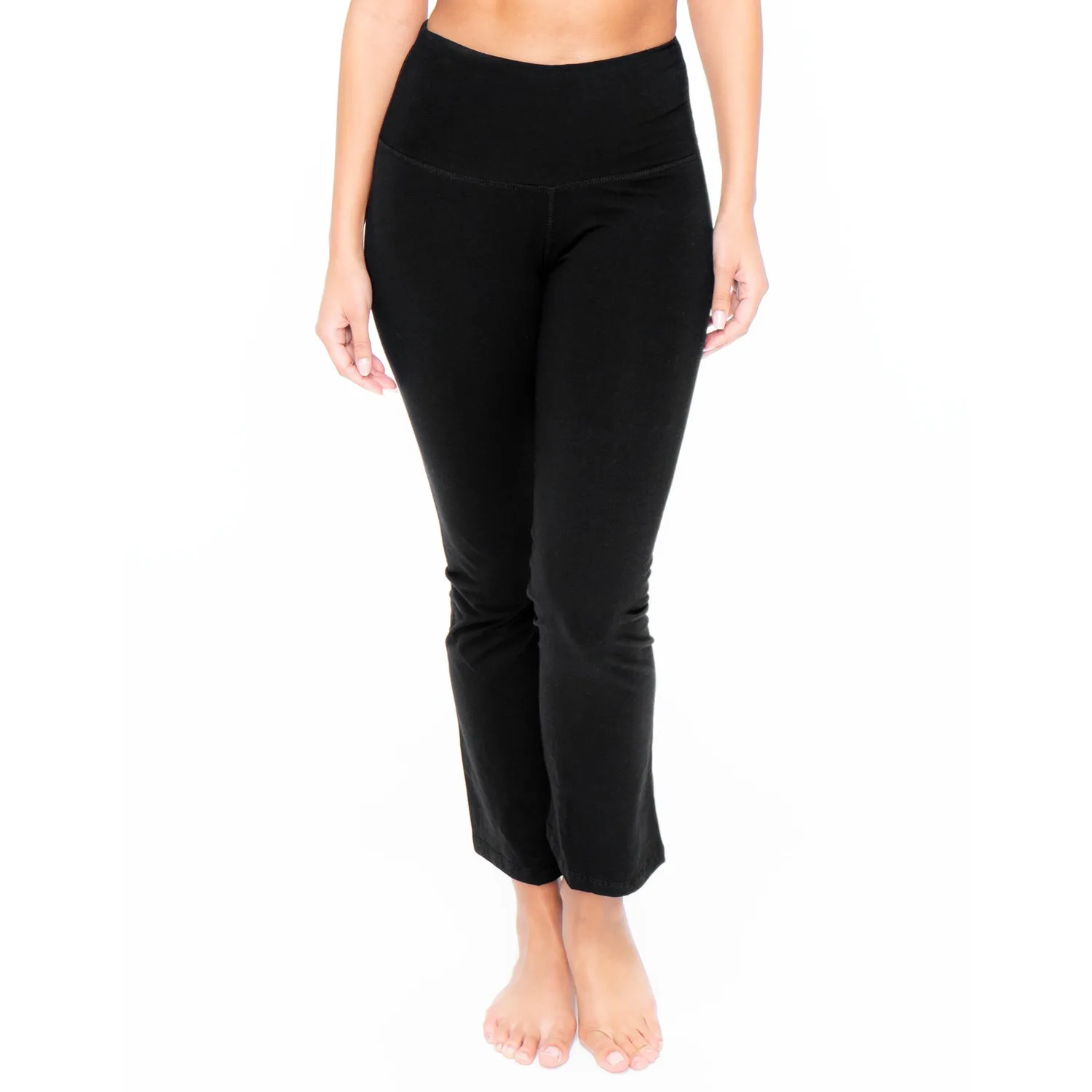 Tummy Control High Waist Wide Lounge or Activewear Yoga Leggings Pants 2 Pack