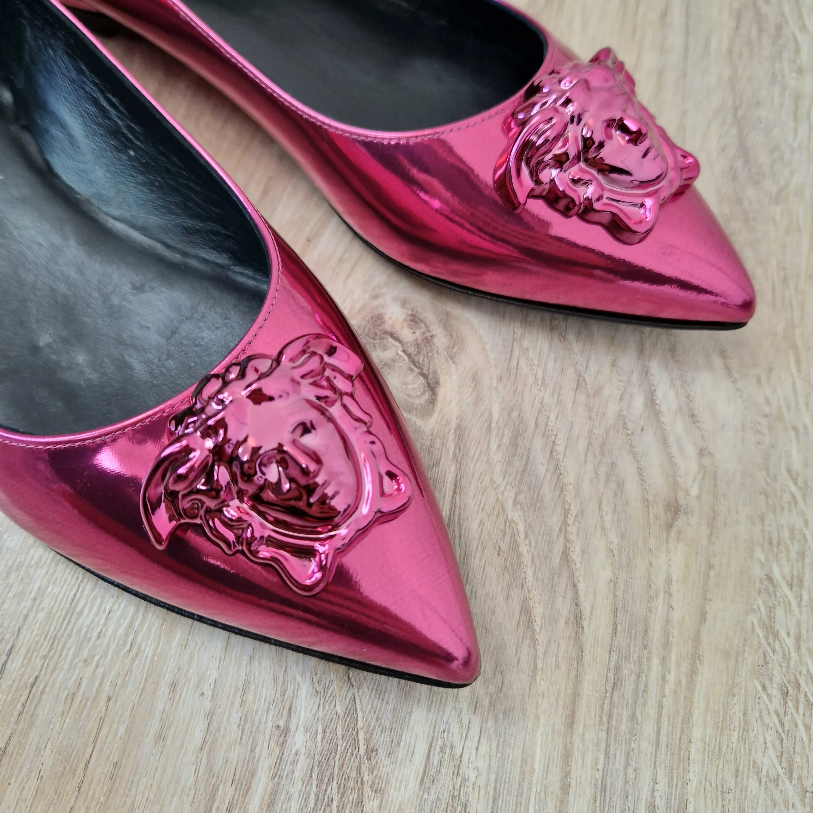 Versace | Ballerine rosa metallic