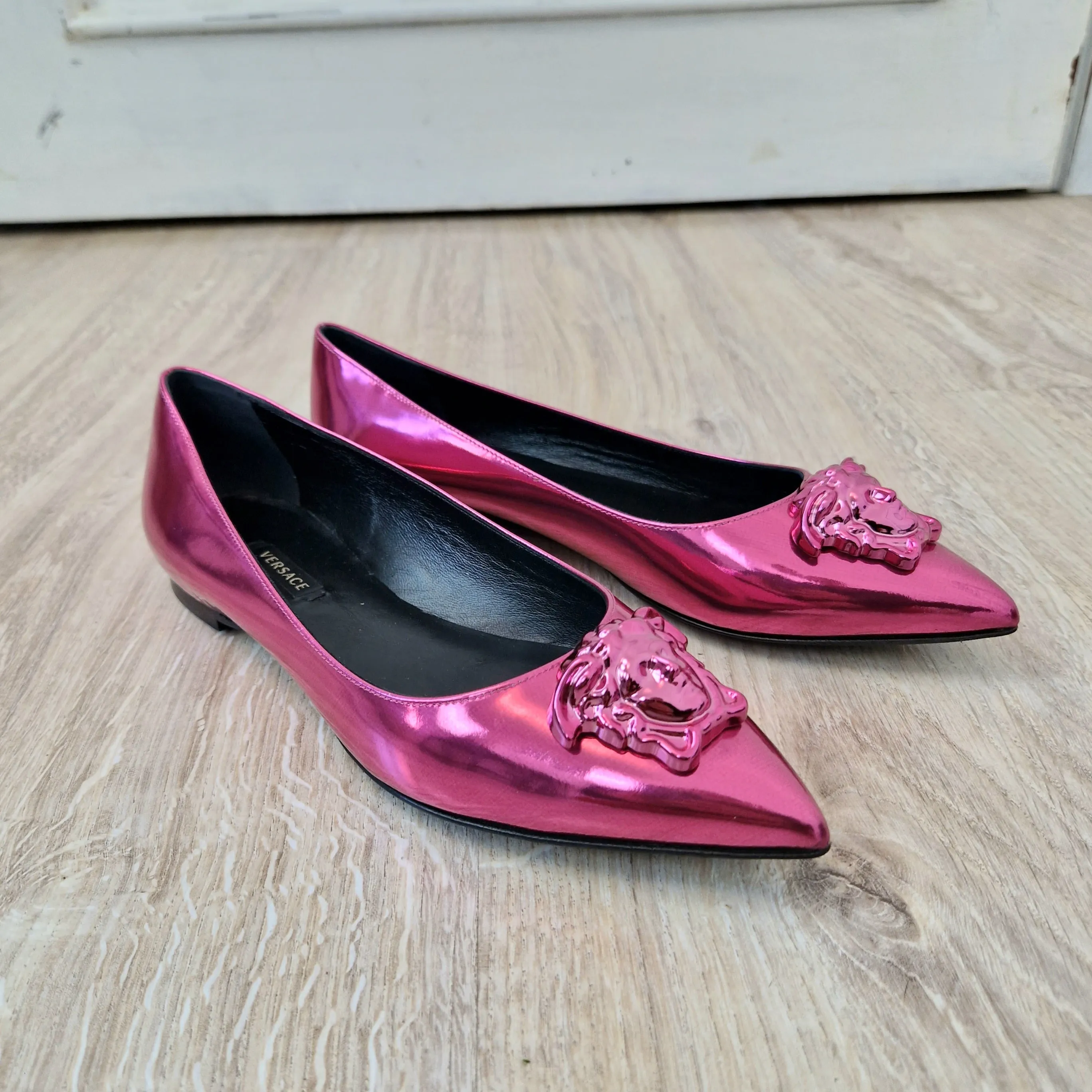 Versace | Ballerine rosa metallic