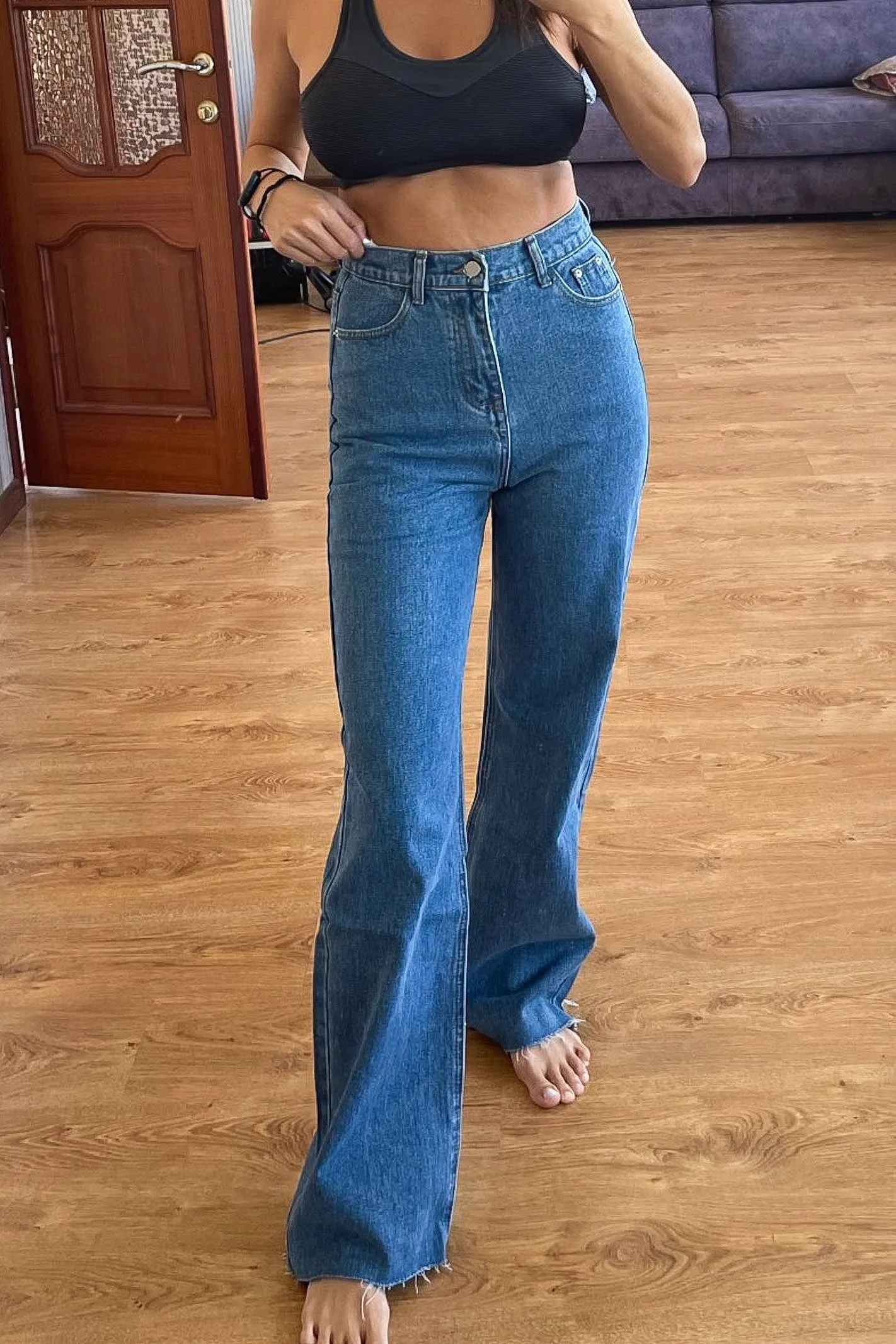 WEEKEND BABY HIGH WAIST JEANS / MID BLUE