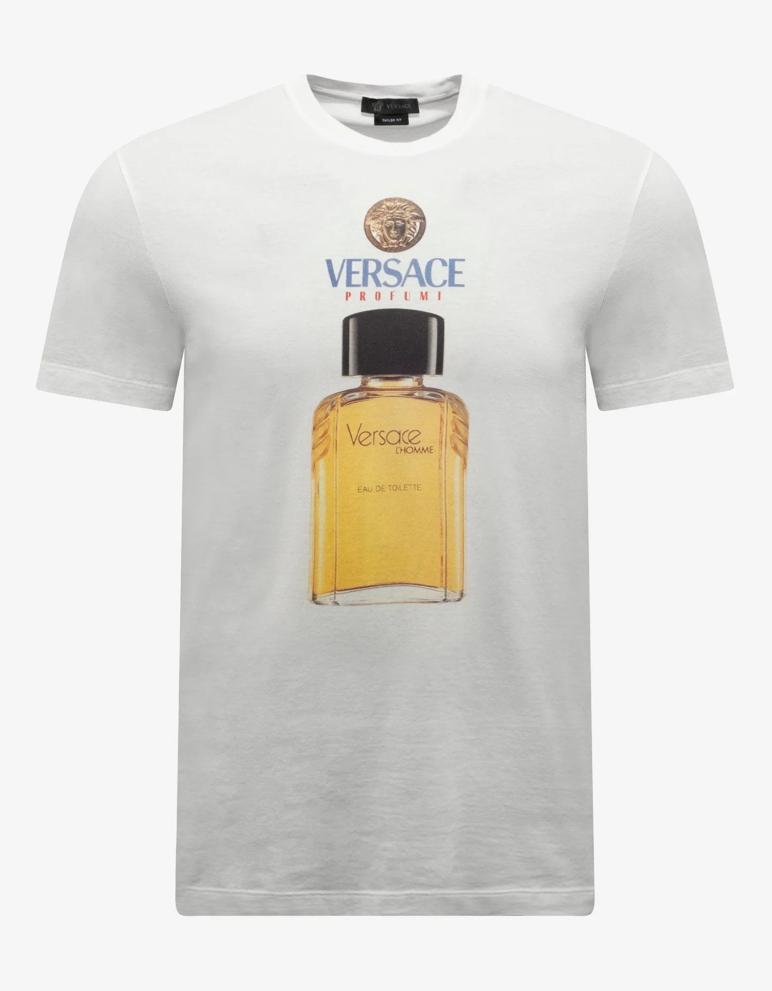 White Perfume Bottle Print T-Shirt