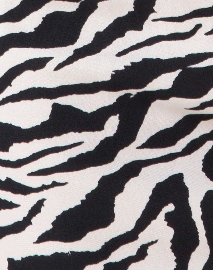 Yashey Slip Dress in 90's Zebra